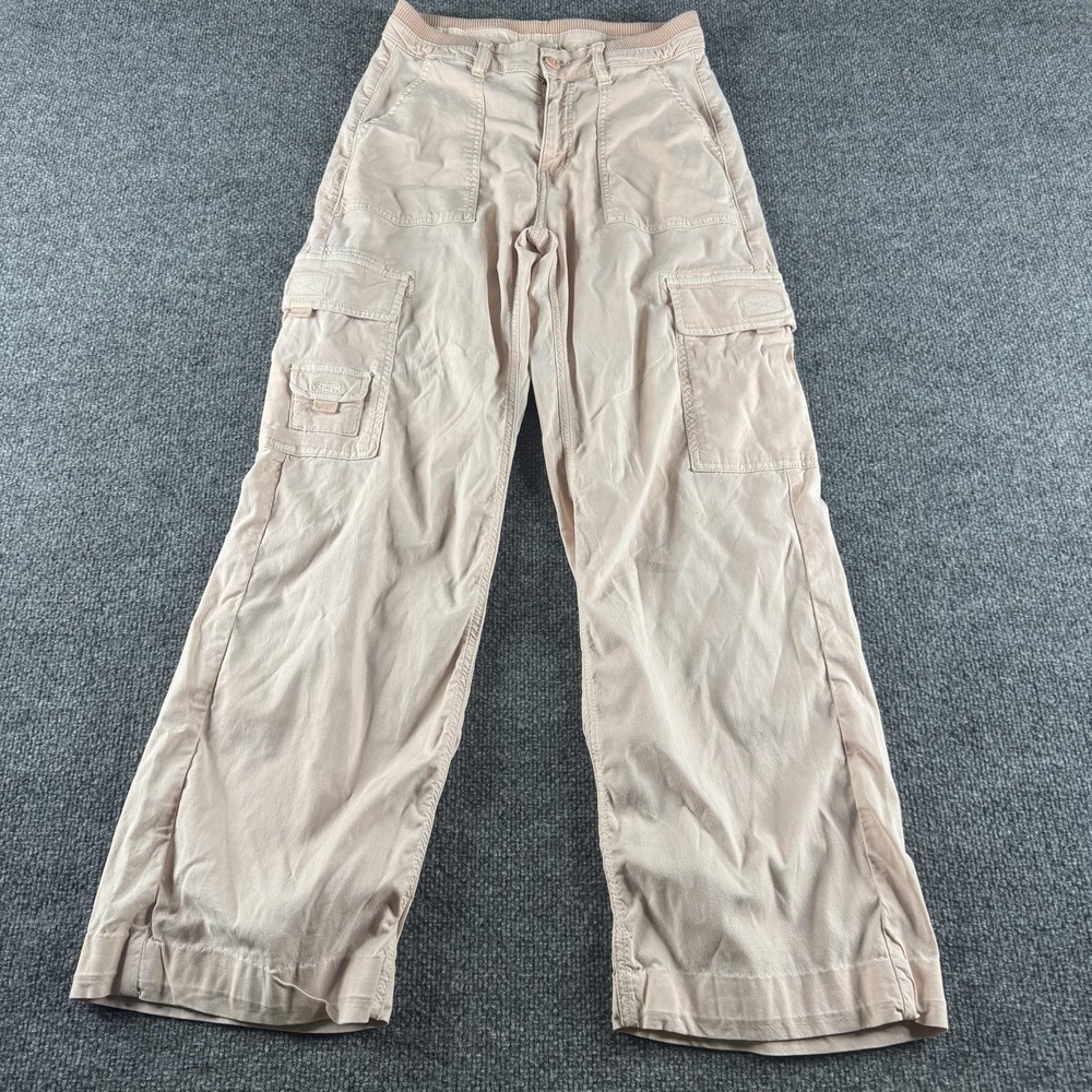 American Eagle Outfitters Pants Womens 0 Pink Cargo Straight Stretch Twill